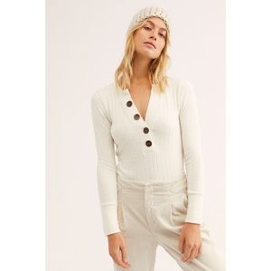 Free People Oliver Long Sleeve Henley Top